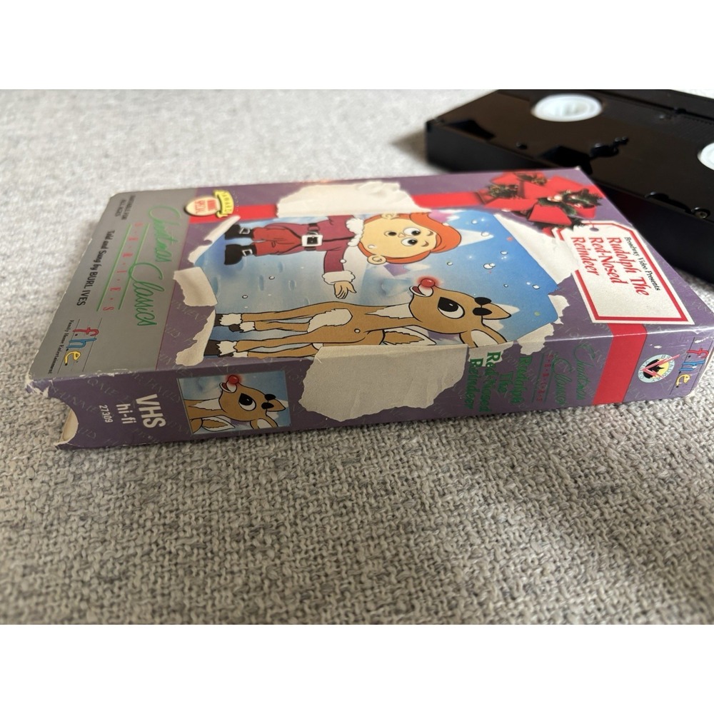 Rudolph the Red-Nosed Reindeer (VHS, 1989) Burl Ives Vintage 80s Classic Cartoon - Picture 6 of 7